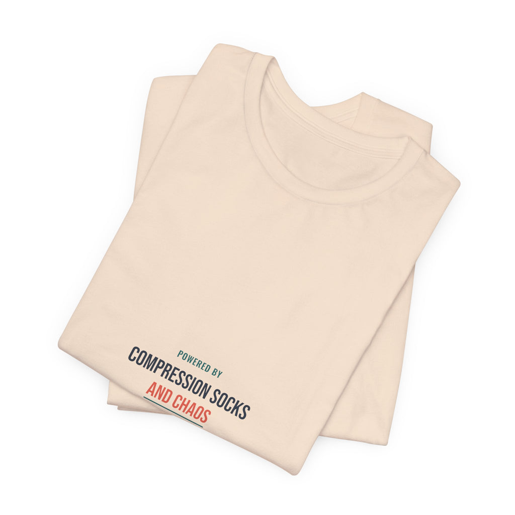 Compression Socks and Chaos Tee for Nurses, Off Shift Wear and Nurses Week Gifts