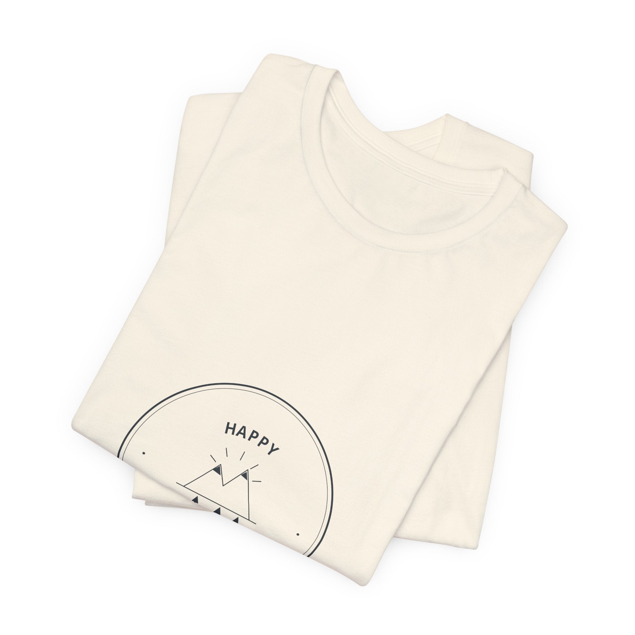 Happy Camper Tee for Weekend Campers, Campfire Nights and Slow Tent Mornings