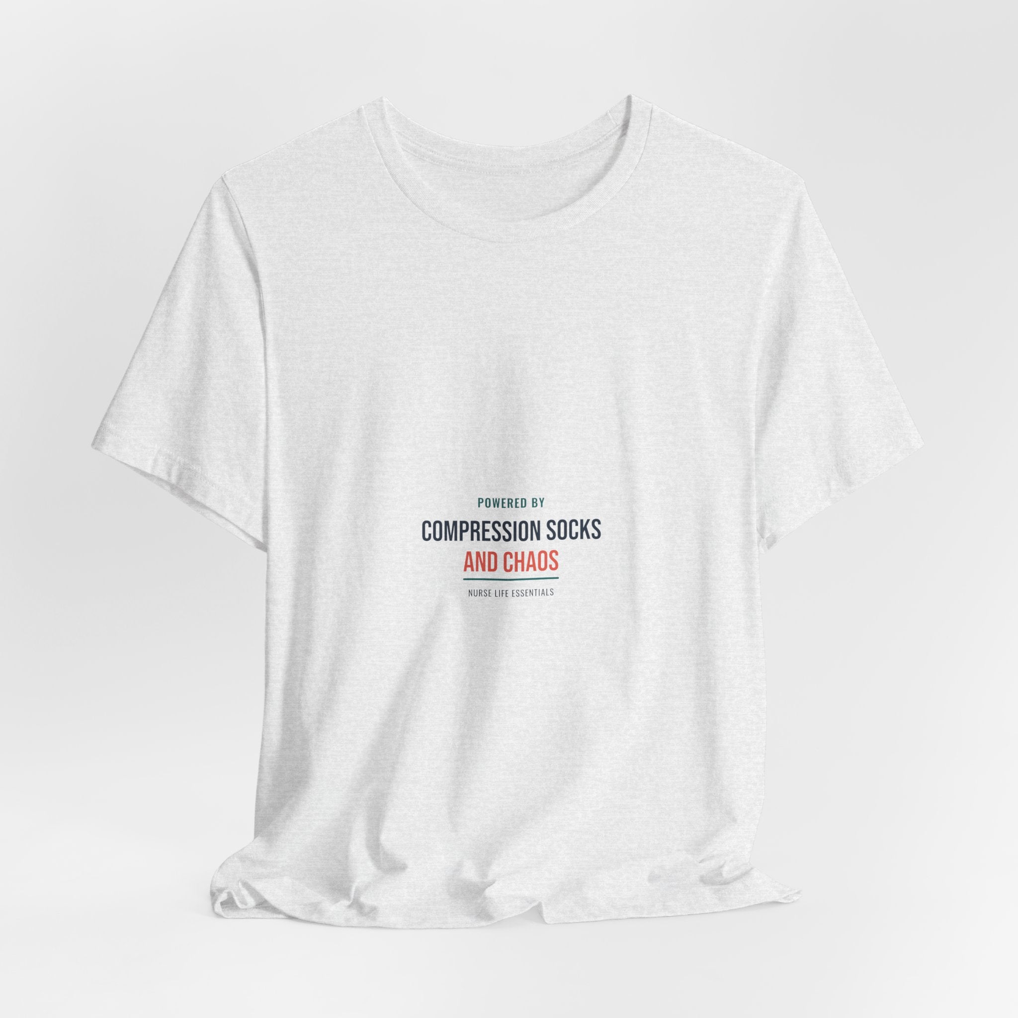Compression Socks and Chaos Tee for Nurses, Off Shift Wear and Nurses Week Gifts