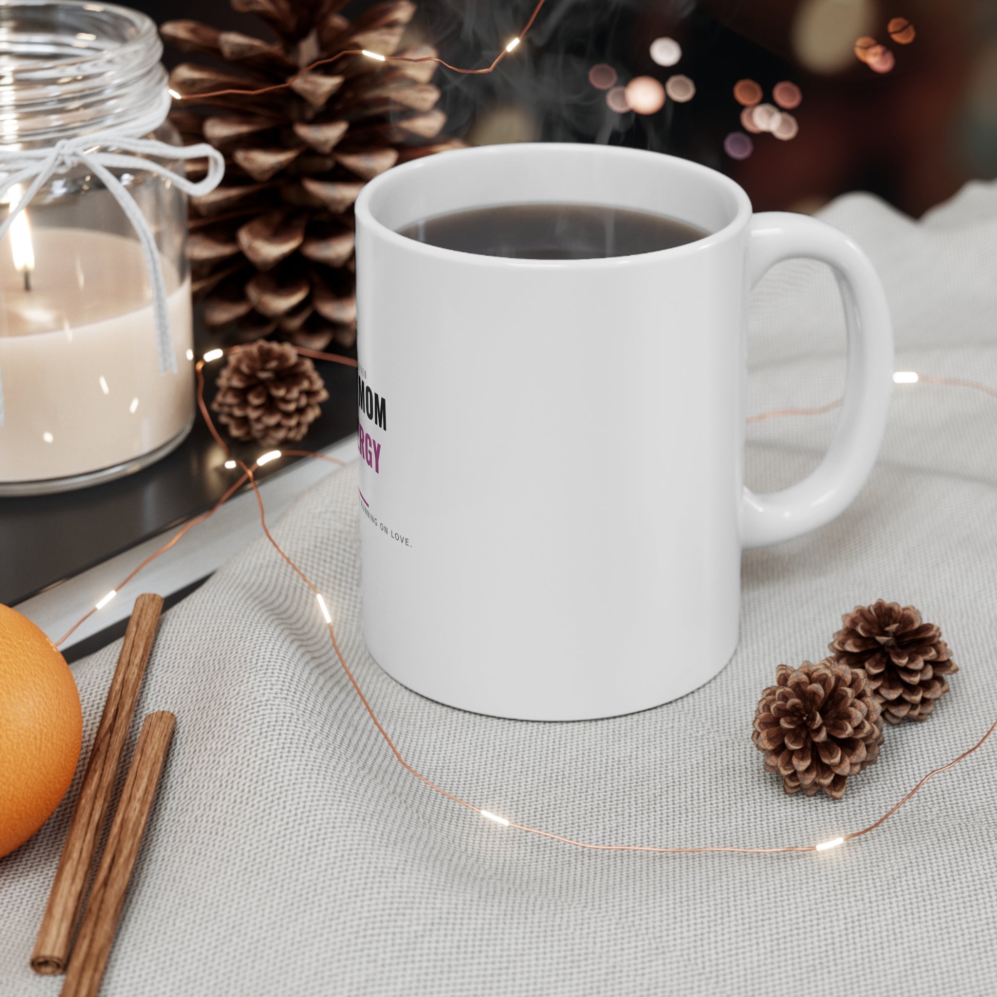 Cat Mom Energy Mug for Cat Owners, Morning Coffee and Birthday Gifts for Cat People