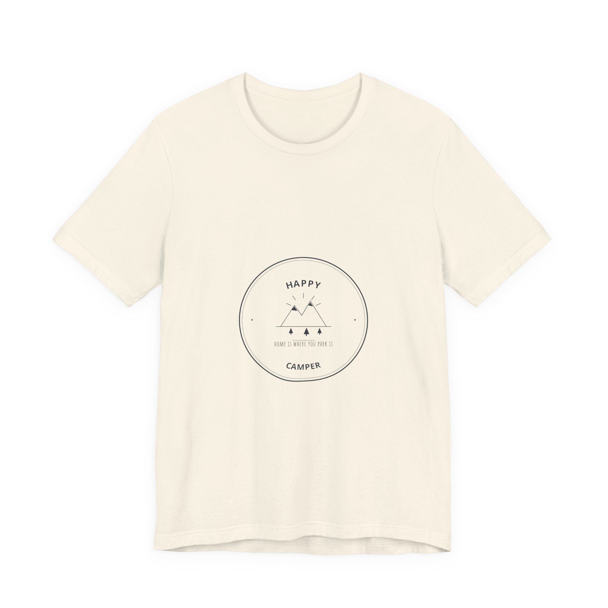 Happy Camper Tee for Weekend Campers, Campfire Nights and Slow Tent Mornings