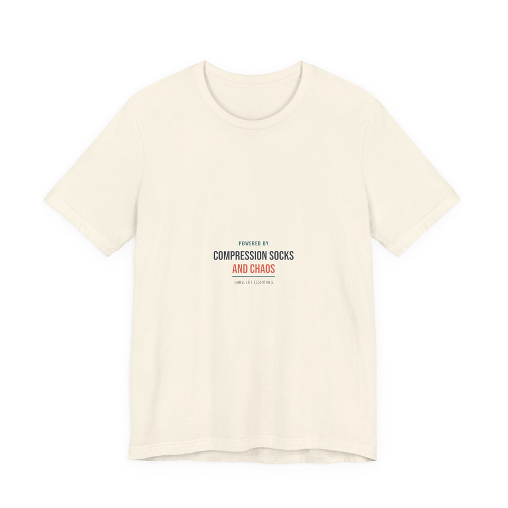 Compression Socks and Chaos Tee for Nurses, Off Shift Wear and Nurses Week Gifts