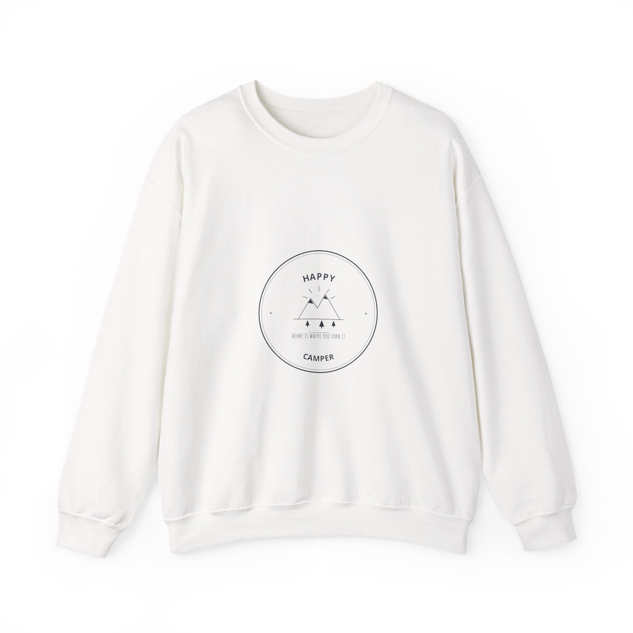 Happy Camper Crewneck for Weekend Campers, Chilly Nights Around the Fire