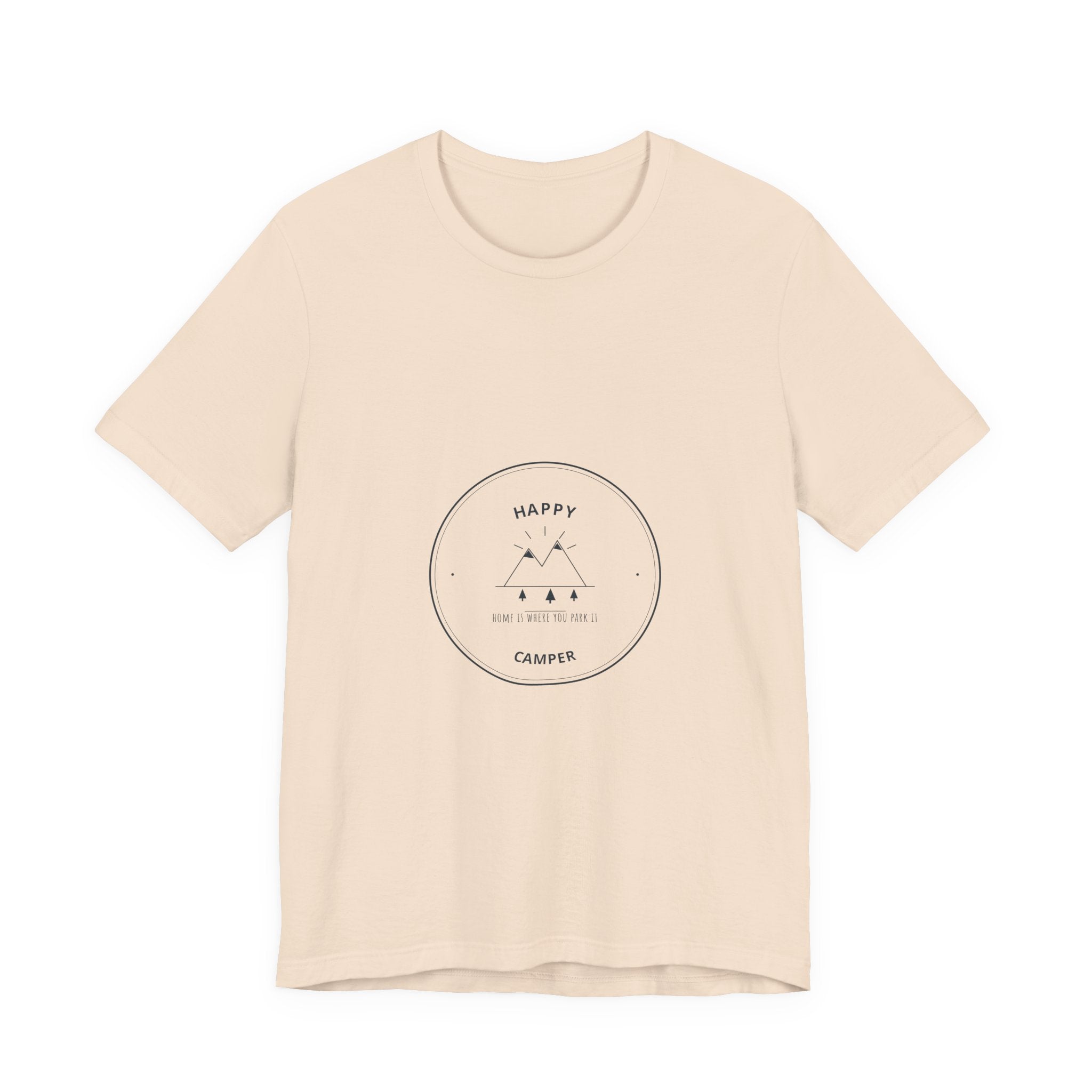 Happy Camper Tee for Weekend Campers, Campfire Nights and Slow Tent Mornings