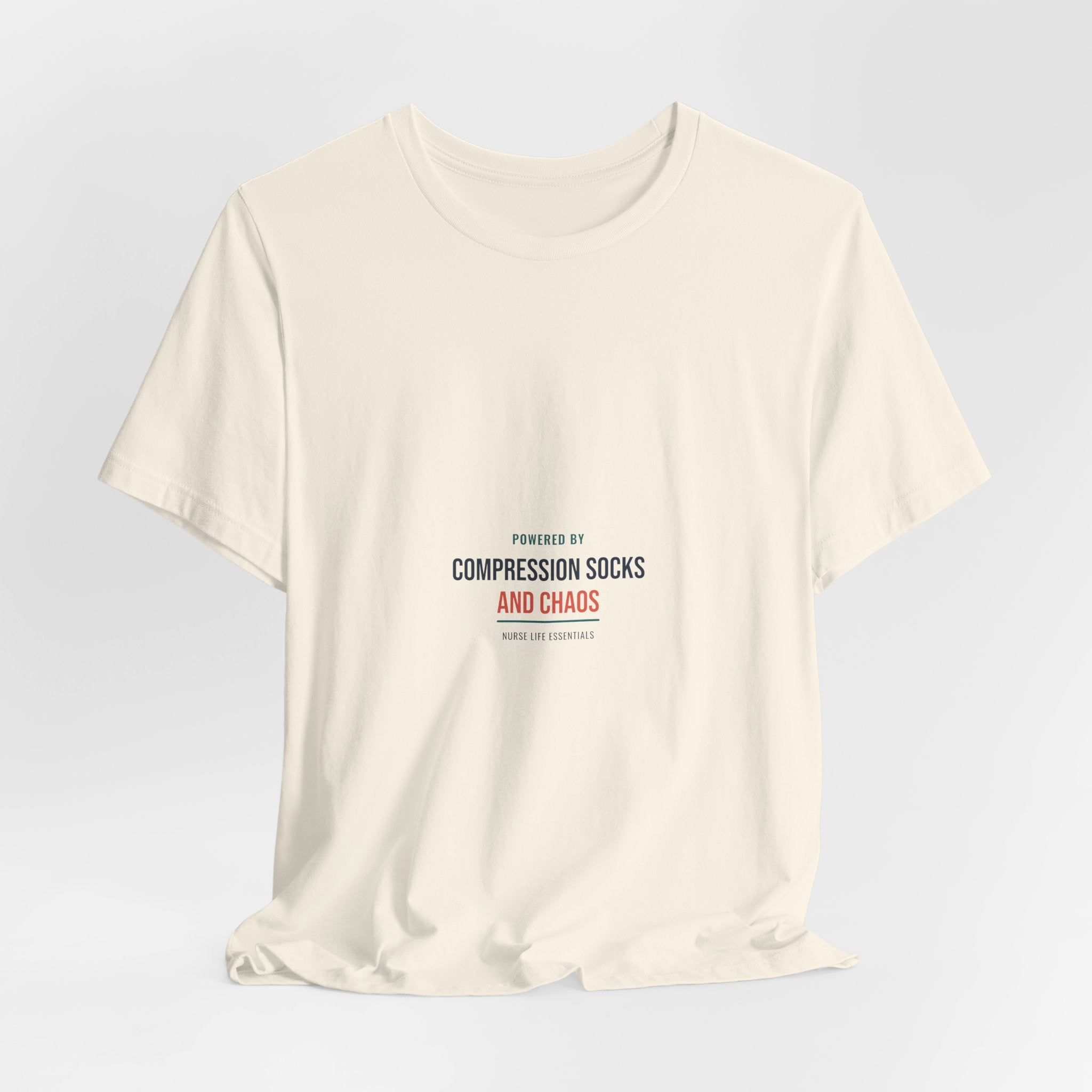 Compression Socks and Chaos Tee for Nurses, Off Shift Wear and Nurses Week Gifts