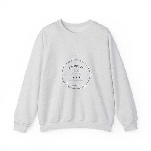 Adventure Awaits Crewneck for Road Trippers, Cold Mornings in the Van