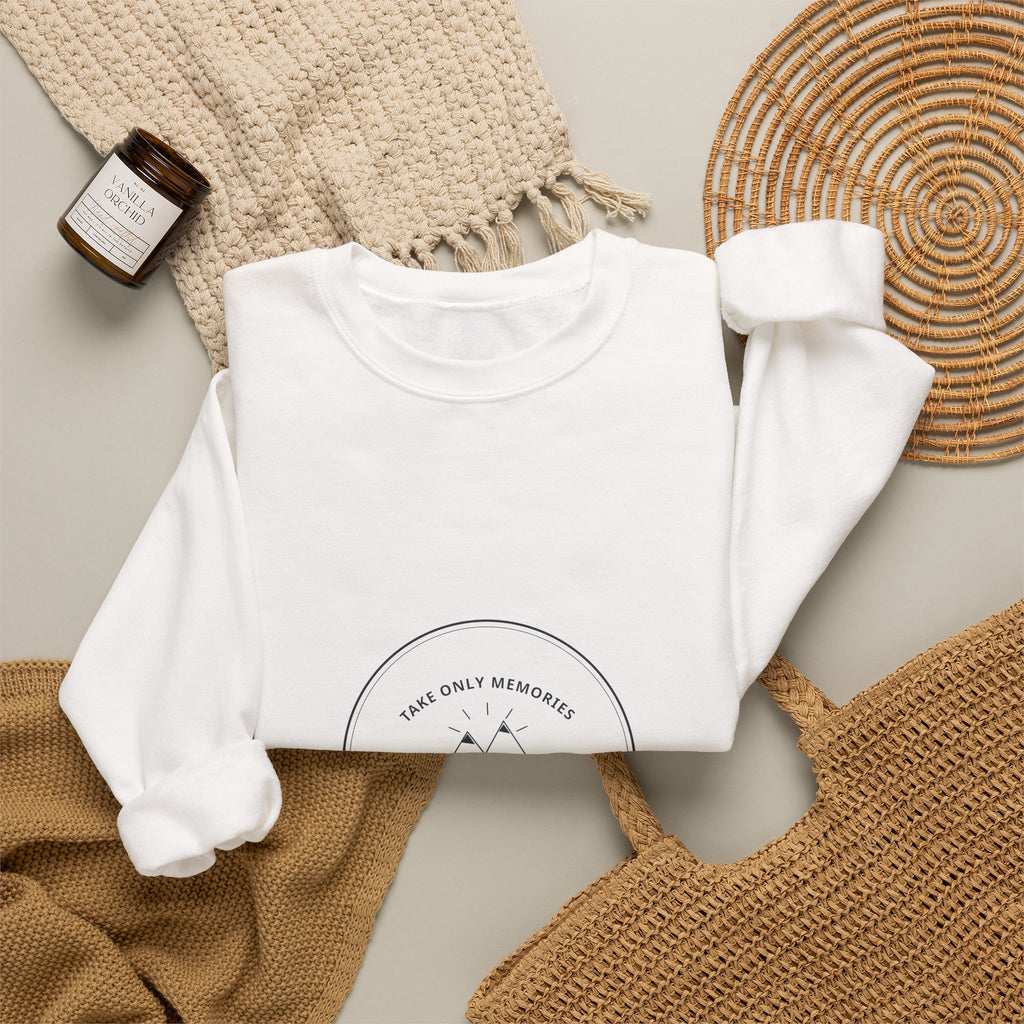 Take Only Memories Crewneck for Leave No Trace Campers, Cool Evenings at Camp