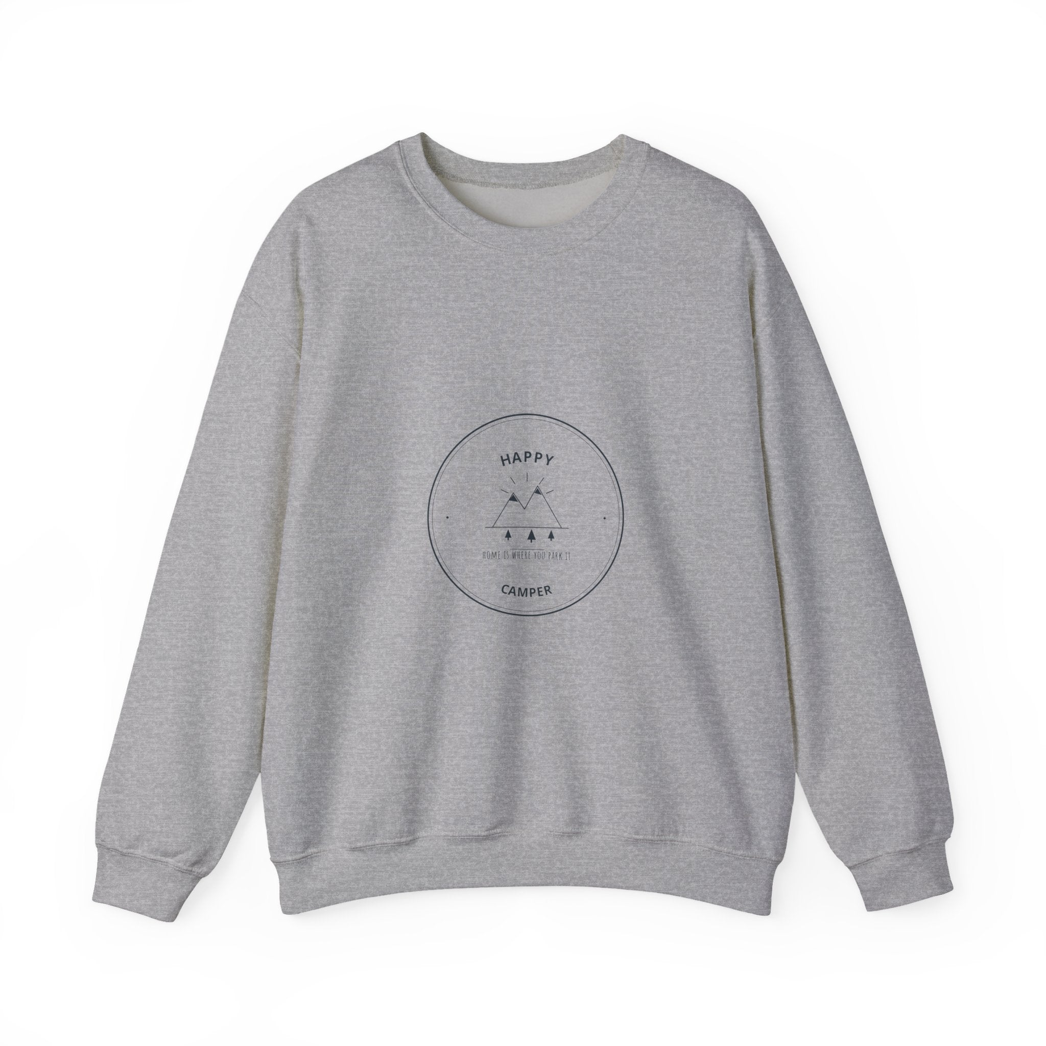 Happy Camper Crewneck for Weekend Campers, Chilly Nights Around the Fire