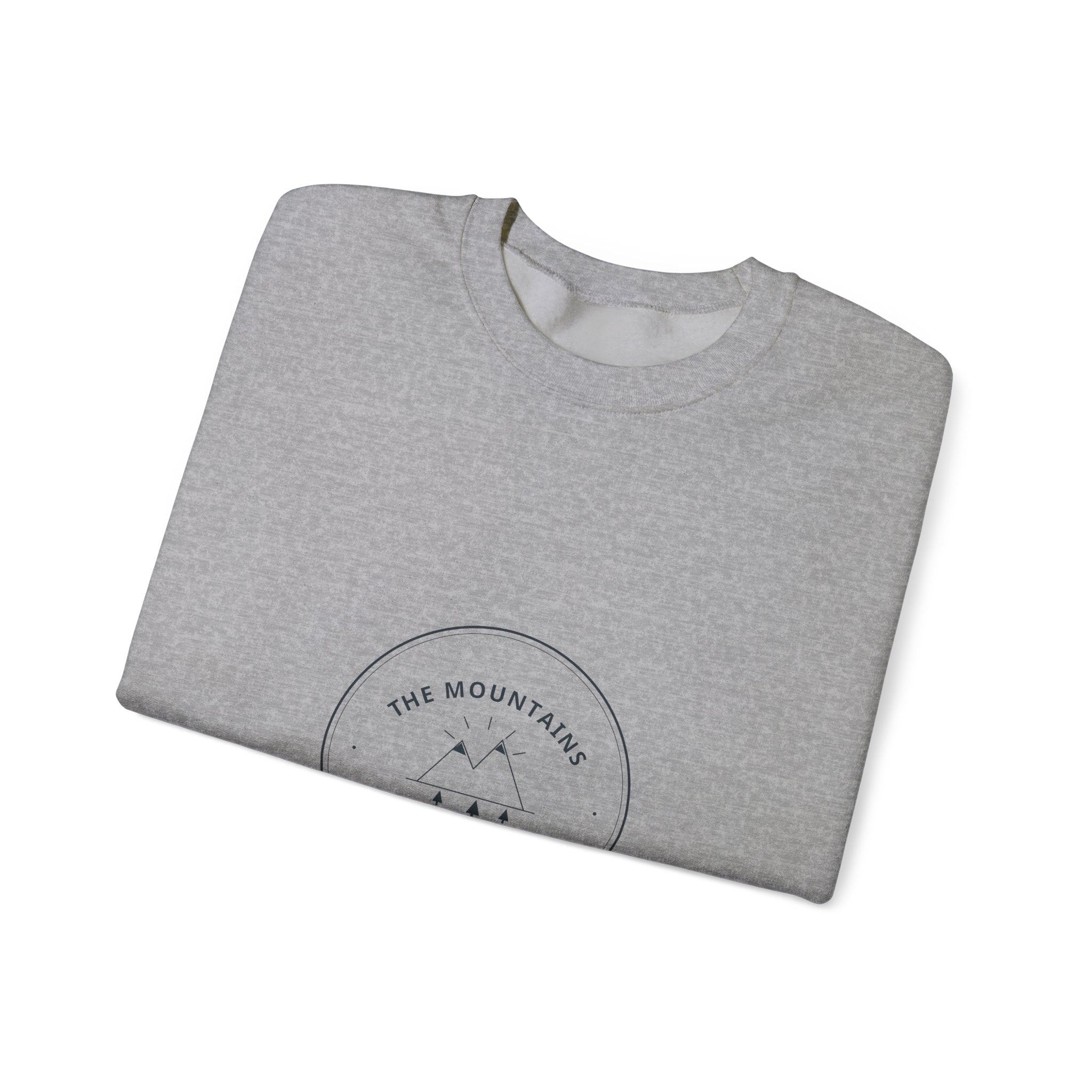 Mountains Are Calling Crewneck for Hikers, Cold Trailheads and Camp Mornings